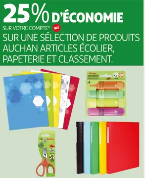 Aanbieding: Articles écolier, papeterie et classement