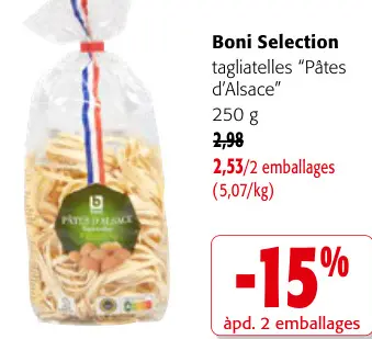 Offre: Tagliatelles "Pâtes d'Alsace"