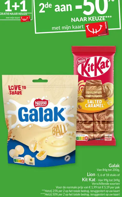 Promotie: Galak, Lion, Kit Kat