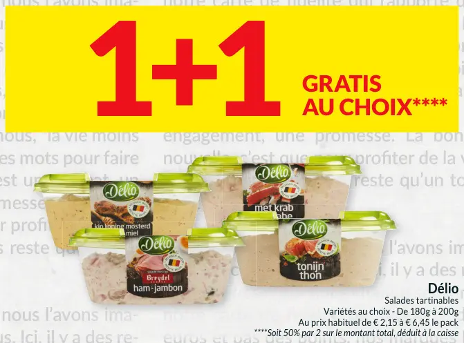 Offre: Salades tartinables