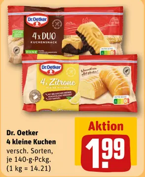 Aanbieding: Dr. Oetker 4 kleine Kuchen