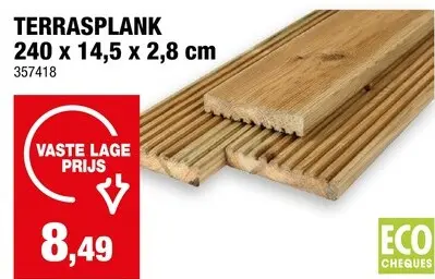 Promotie: Terrasplank