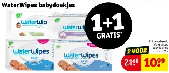 Aanbieding: WaterWipes babydoekjes