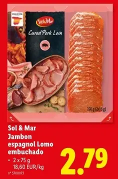Offre: Jambon espagnol Lomo embuchado