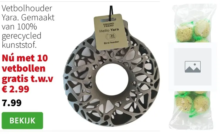 Aanbieding: Vetbolhouder Yara
