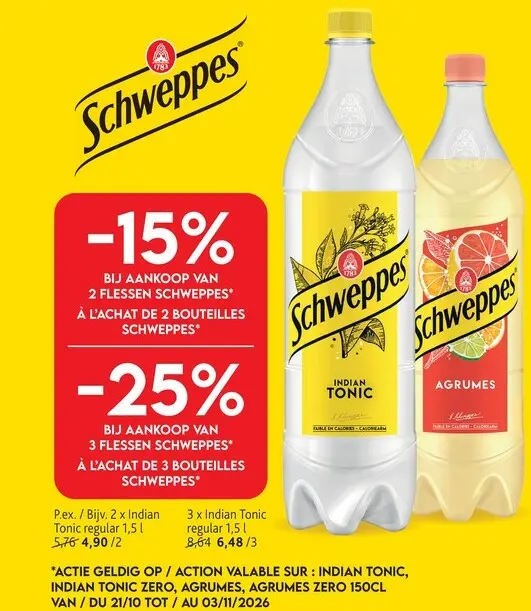 Offre: Schweppes Indian Tonic, Indian Tonic Zero, Ag