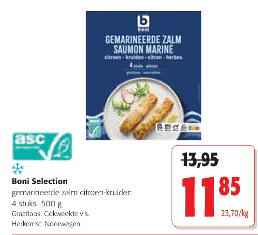 Promotie: Gemarineerde zalm citroen-kruiden