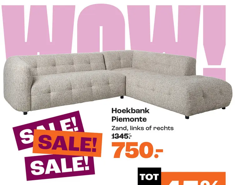 Aanbieding: Hoekbank Piemonte