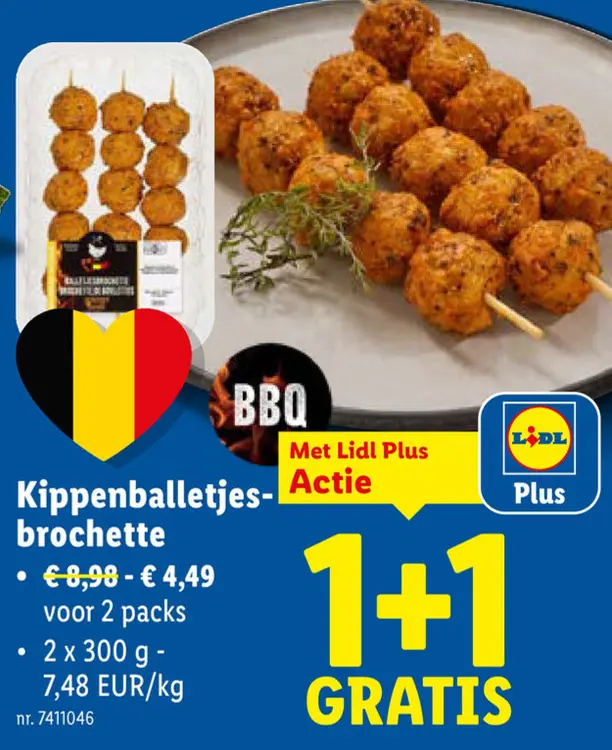 Promotie: Kippenballetjes-brochette