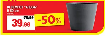 Promotie: Aruba bloempot 50cm zwart