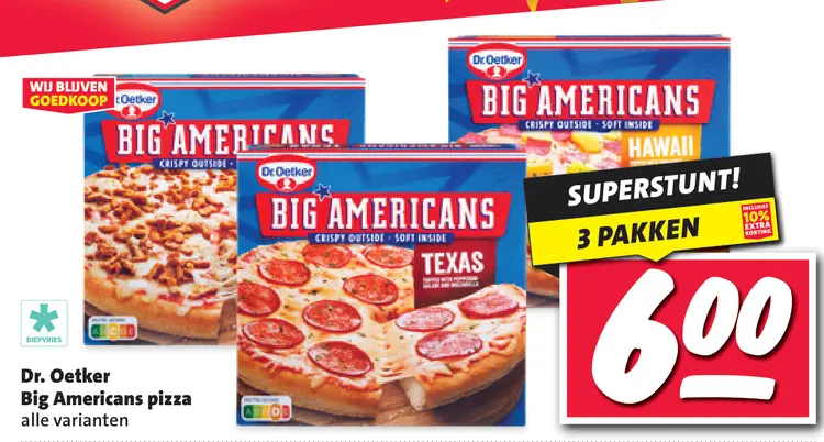Aanbieding: Big Americans pizza