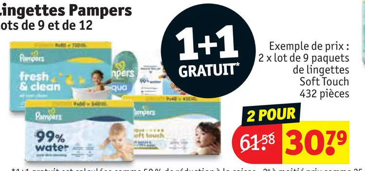 Offre: Lingettes Pampers