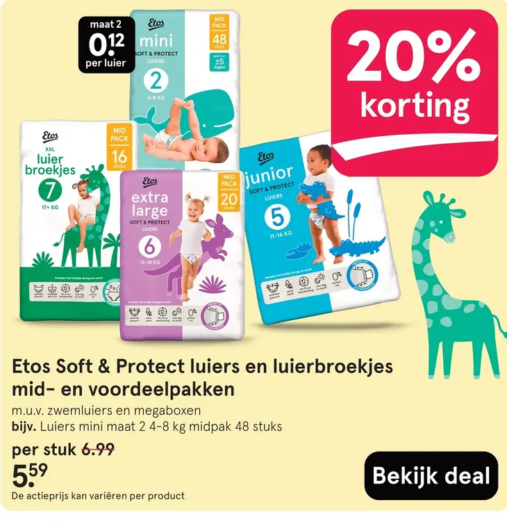 Aanbieding: Soft & Protect luiers en luierbroekjes mid- en voordeelpakken