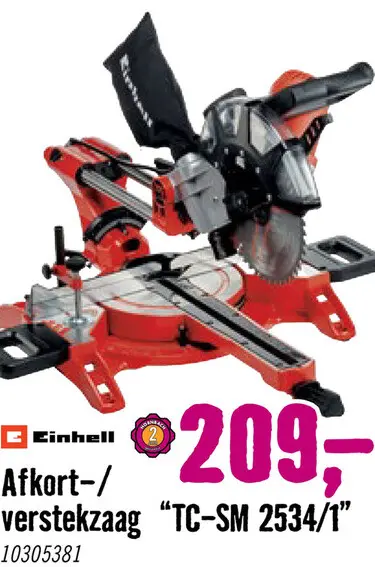 Aanbieding: EINHELL Afkort-/verstekzaag TC-SM 2534/1 Dual