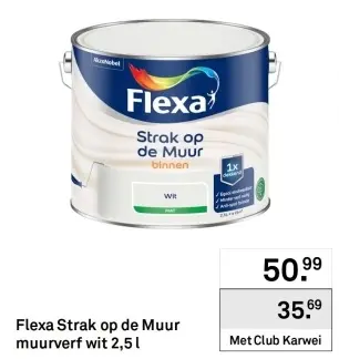 Aanbieding: Flexa Strak op de Muur muurverf wit