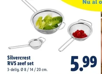 Aanbieding: RVS zeef set