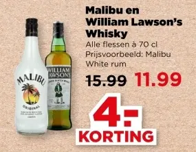 Aanbieding: Malibu en William Lawson's Whisky