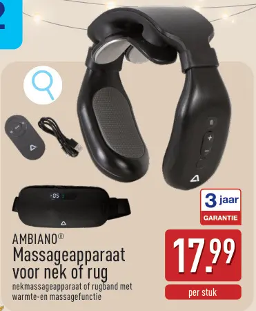 Promotie: Massageapparaat voor nek of rug