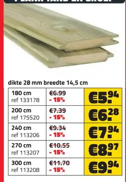 Aanbieding: Plank Tand en Groef
