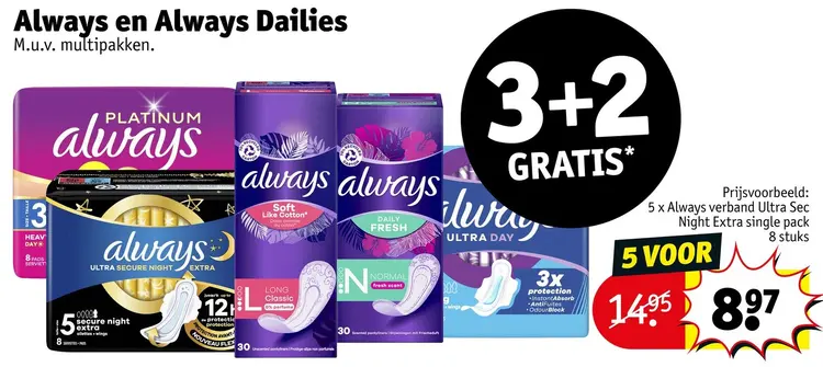 Promotie: Always en Always Dailies