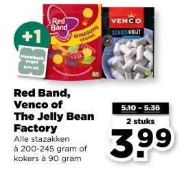 Aanbieding: Red Band, Venco of The Jelly Bean Factory