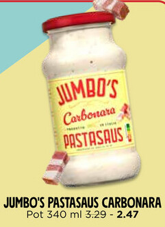 Aanbieding: JUMBO'S PASTASAUS CARBONARA