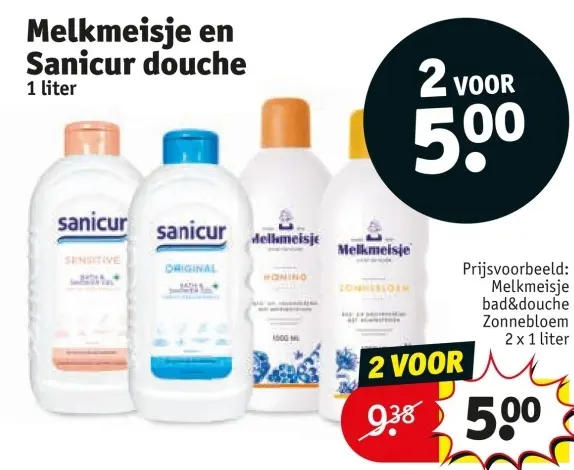Aanbieding: Melkmeisje en Sanicur douche