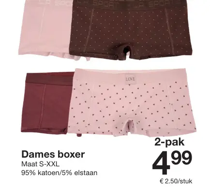 Promotie: Dames boxer