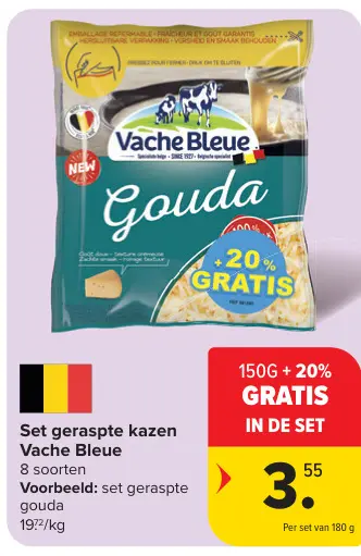 Promotie: Set geraspte kazen Gouda