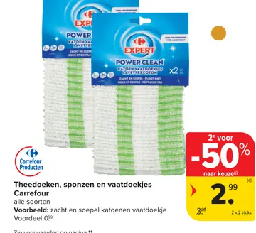 Aanbieding: Theedoeken, sponzen en vaatdoekjes