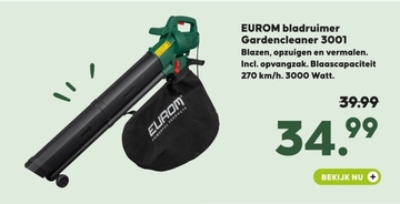 Aanbieding: EUROM bladruimer Gardencleaner 3001