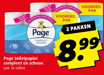 Aanbieding: Page toiletpapier compleet en schoon