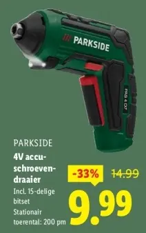 Aanbieding: PARKSIDE 4V accu-schroevendraaier
