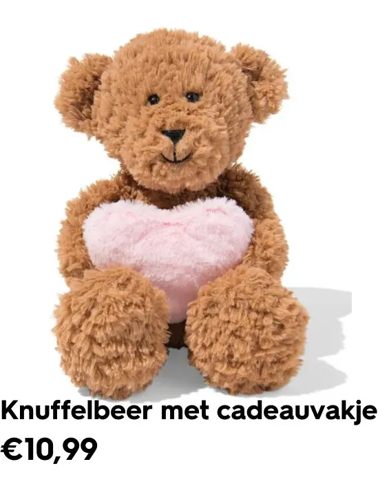 Promotie: Knuffelbeer met cadeauvakje