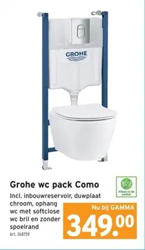 Aanbieding: Grohe wc pack Como
