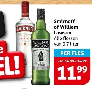 Aanbieding: Smirnoff of William Lawson