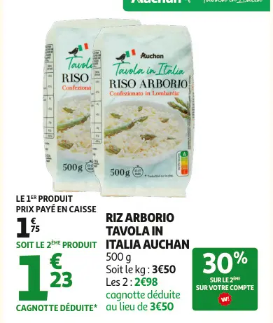 Offre: Riz arborio tavola in italia