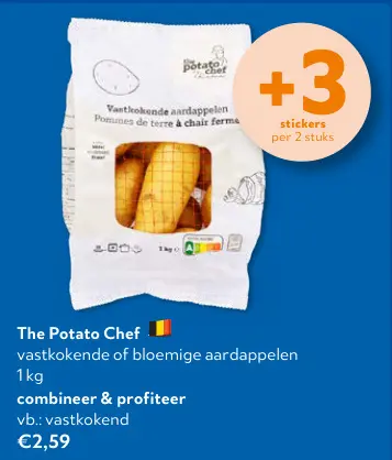 Promotie: The Potato Chef vastkokende of bloemige aardappelen