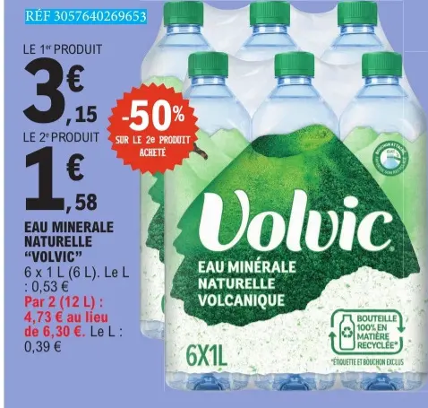 Offre: Eau minerale naturelle