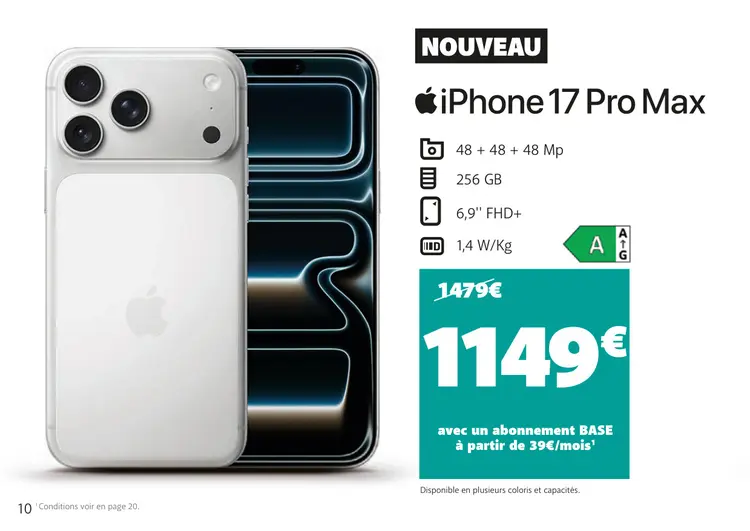 Offre: iPhone 17 Pro Max