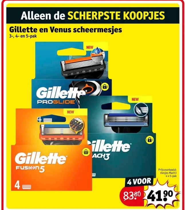 Aanbieding: Gillette en Venus scheermesjes