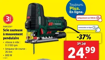 Offre: Scie sauteuse à mouvement pendulaire