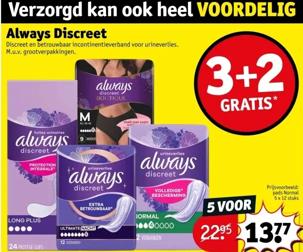 Aanbieding: Discreet en betrouwbaar incontinentieverband 