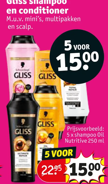 Promotie: Gliss Shampoo en conditioner