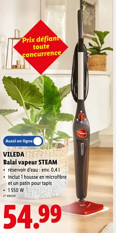 Offre: Balai vapeur STEAM