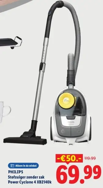 Aanbieding: Stofzuiger zonder zak Power Cyclone 4 XB2140k