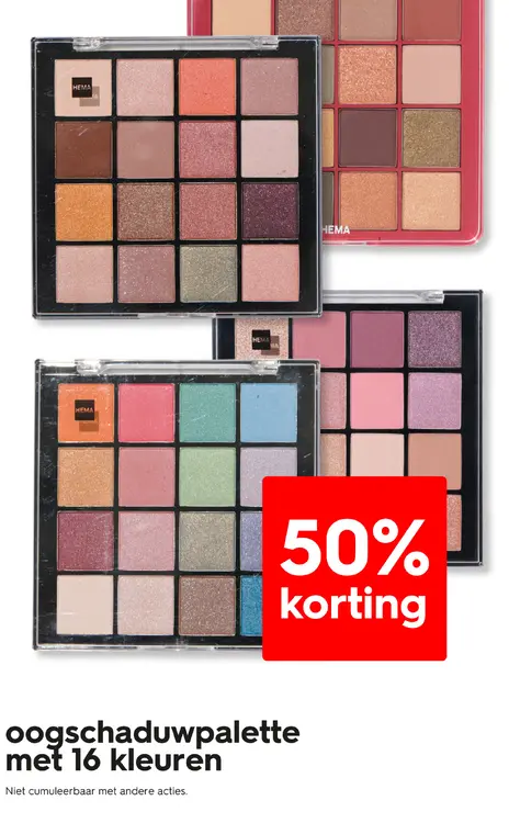 Promotie: Oogschaduwpalette met 16 kleuren