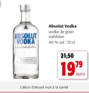 Offre: Absolut Vodka
