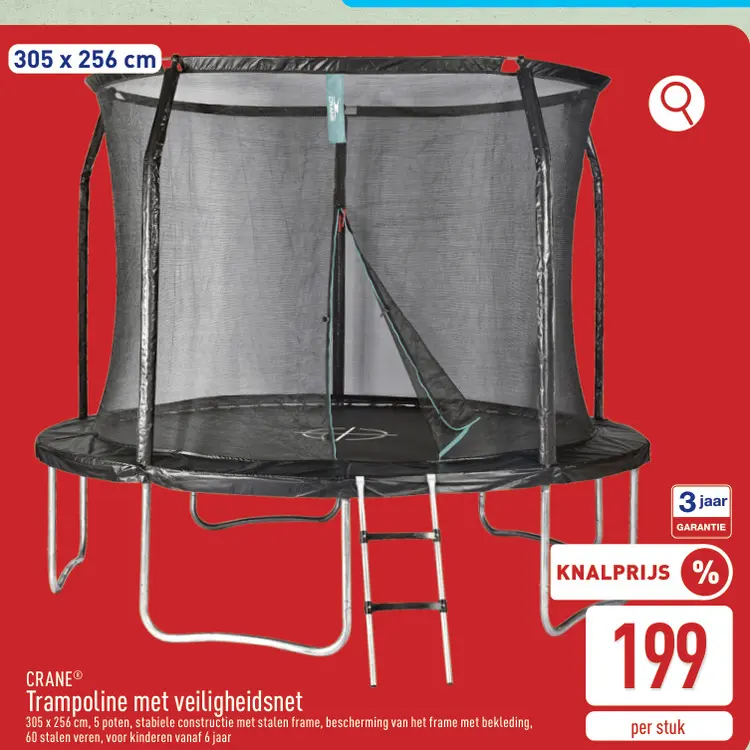 Promotie: Trampoline met veiligheidsnet