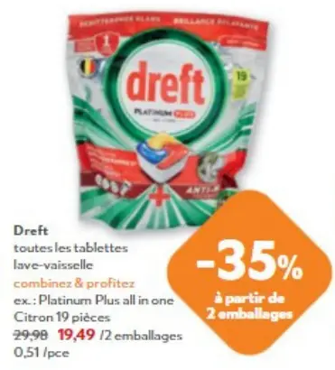 Offre: Dreft Platinum Plus all in one Citron